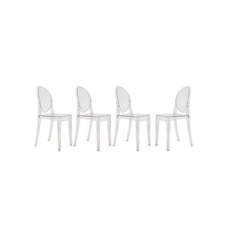 Mobilier Voltex | Victoria Ghost Transparent (Lot De 4) - Kartell