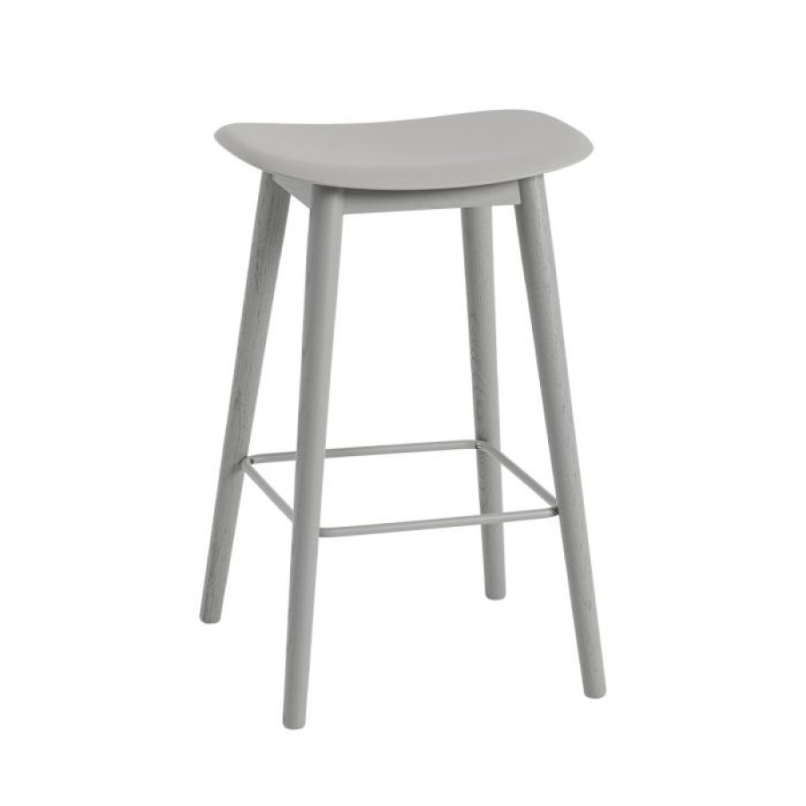 Mobilier Voltex | Fiber Tabouret De Bar - Pietement Bois - Muuto