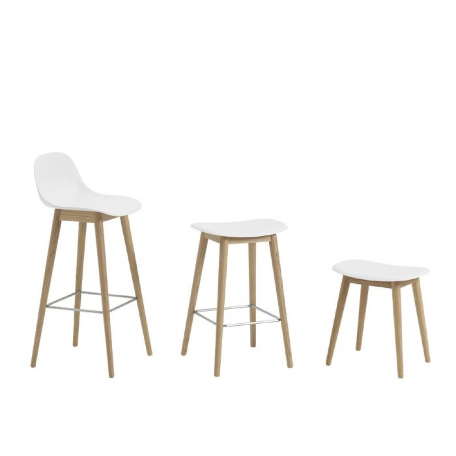 Mobilier Voltex | Fiber Tabouret De Bar - Pietement Bois - Muuto