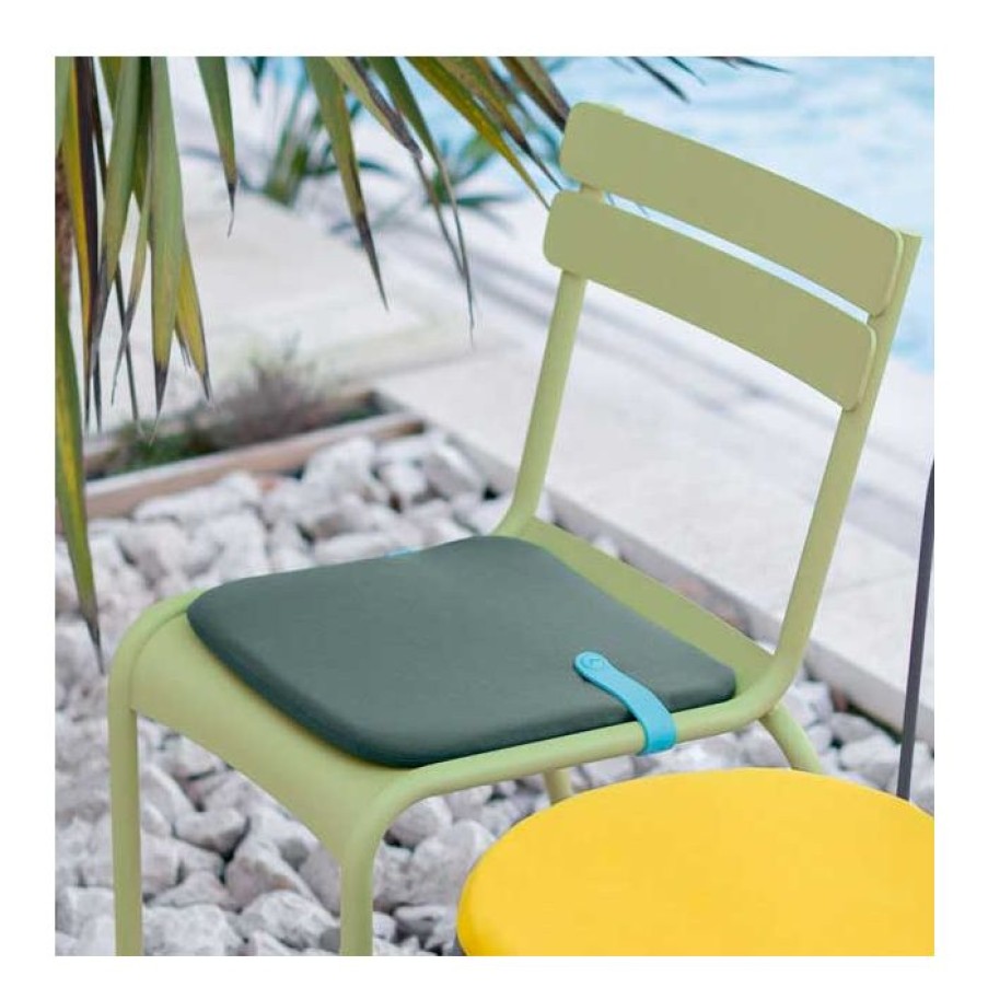 Exterieur / Outdoor Voltex | Galette De Chaise Bistro - Fermob Vert Safari