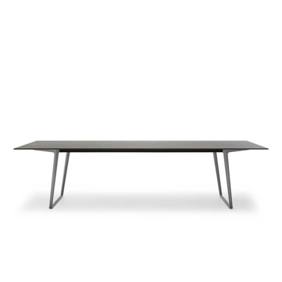 Exterieur / Outdoor Voltex | Axy Table Comfort - Aluminium Noir - Mdf Italia