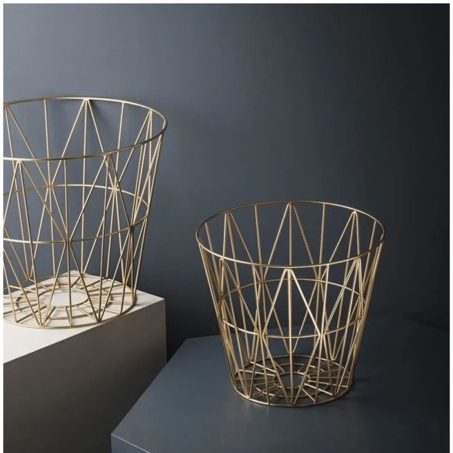 Mobilier Voltex | Corbeille Wire Avec Couvercle - Ferm Living