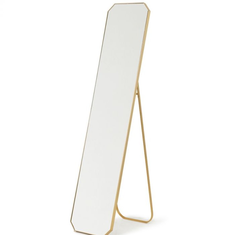 Mobilier Voltex | Standing Floor Mirror Brass - Hk Living