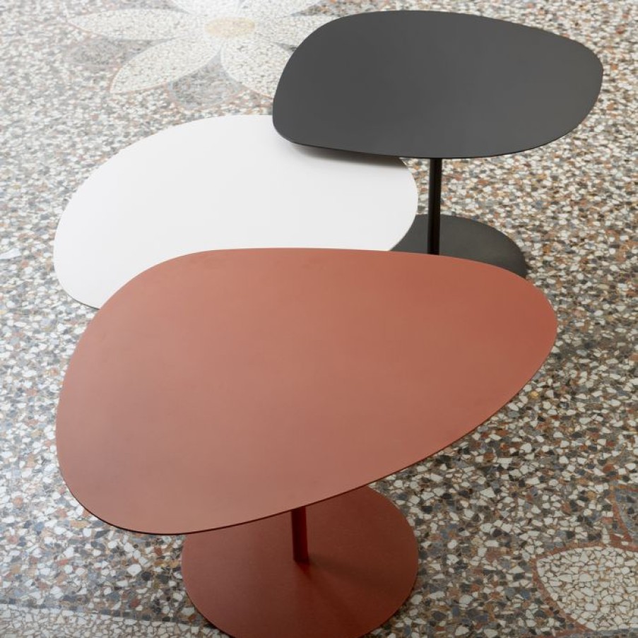 Mobilier Voltex | Composition De Tables Gigognes Galet - Matiere Grise