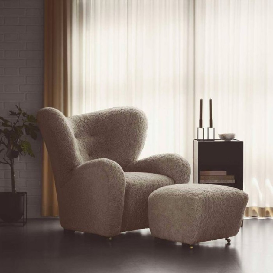 Mobilier Voltex | The Tired Man Fauteuil + Ottoman - By Lassen