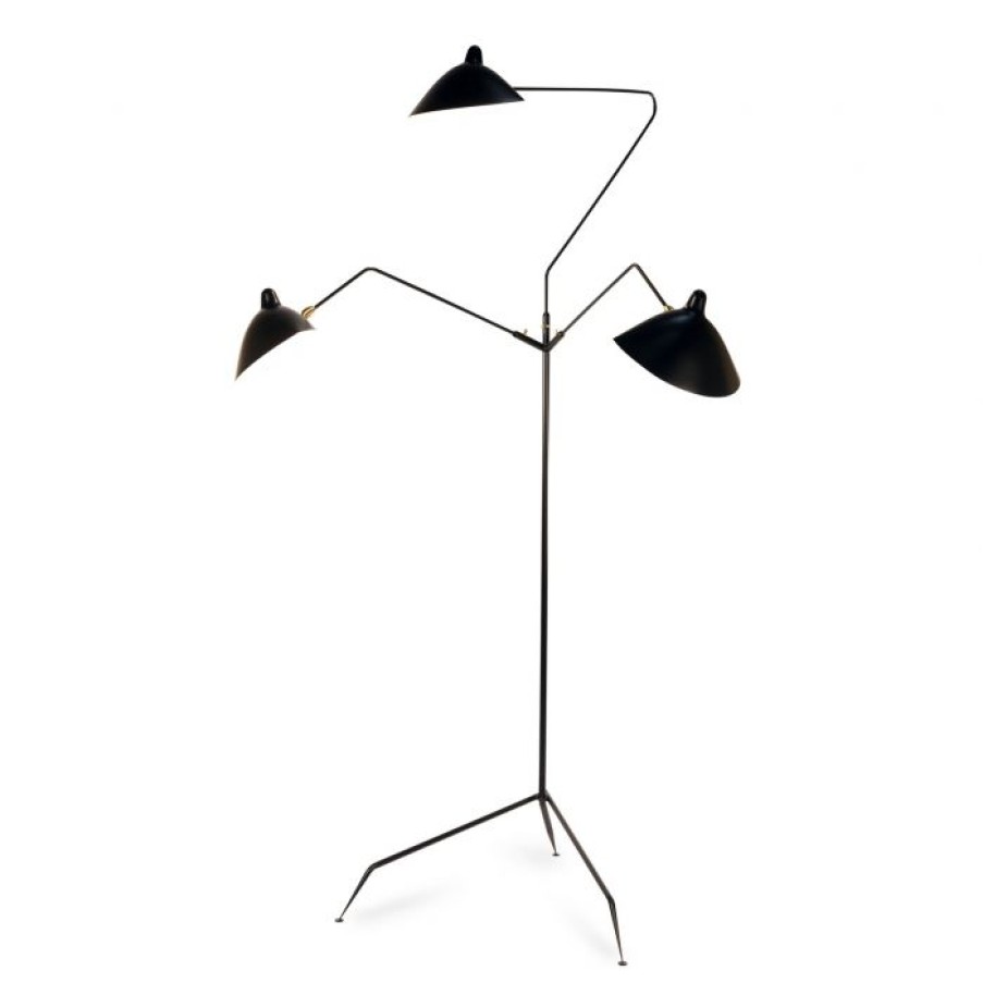 Luminaires Voltex | Lampadaire 3 Bras - Serge Mouille