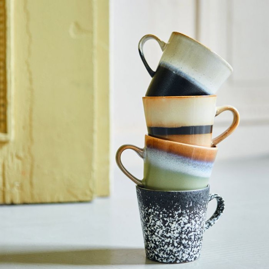 Deco Voltex | 70S Ceramics: Americano Mugs (Lot De 4) - Hkliving