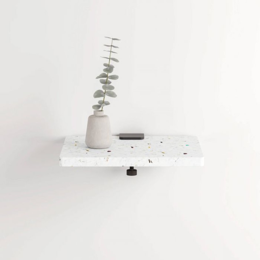 Mobilier Voltex | Table De Chevet En Plastique Recycle Blanc Venezia - Tiptoe