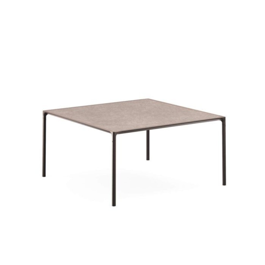 Exterieur / Outdoor Voltex | Terramare Table Carree Avec Plateau En Gres - Emu