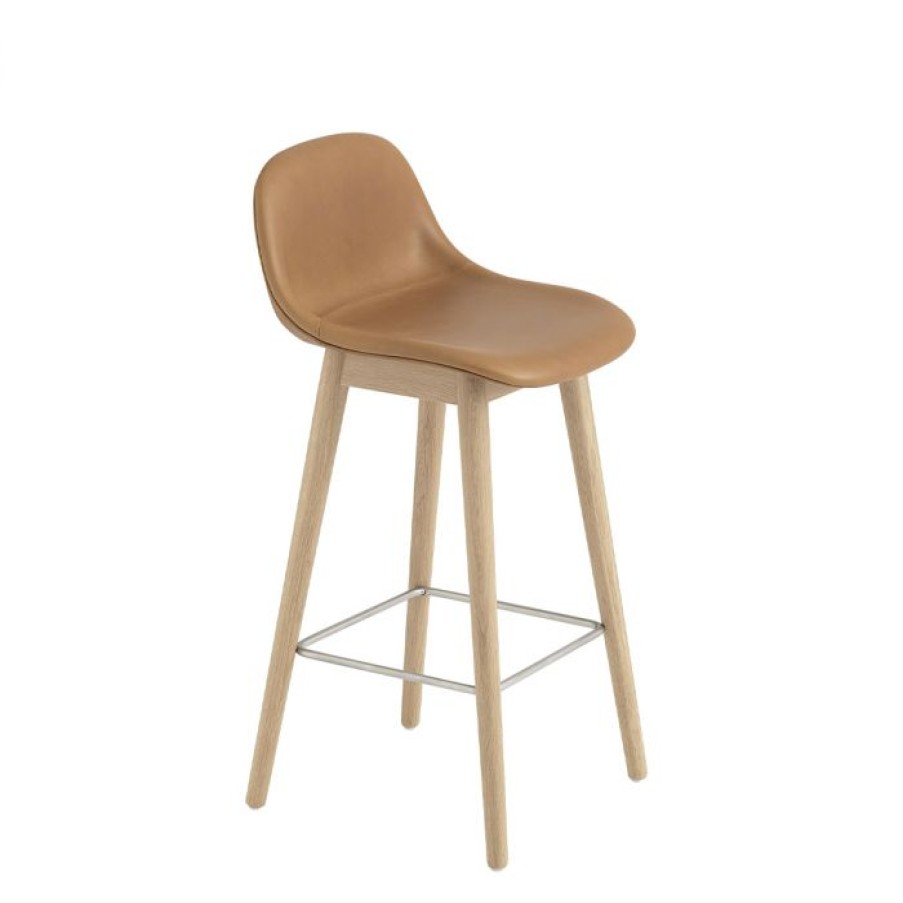 Mobilier Voltex | Fiber Chaise De Bar - Pietement Bois - Muuto