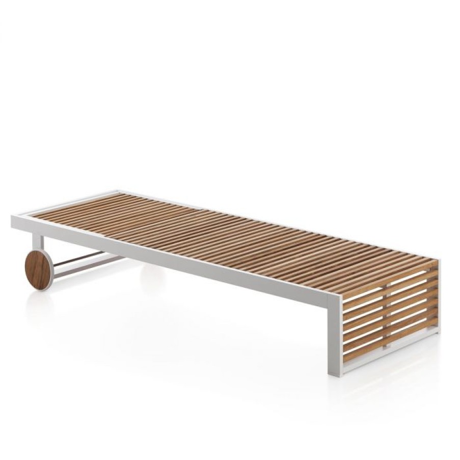 Exterieur / Outdoor Voltex | Chaise Longue Dna Teak - Gandiablasco