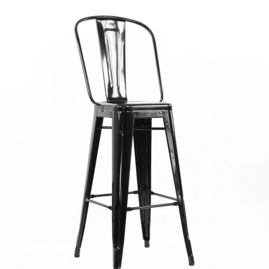 Mobilier Voltex | Tabouret H75 - Grand Dossier - Tolix