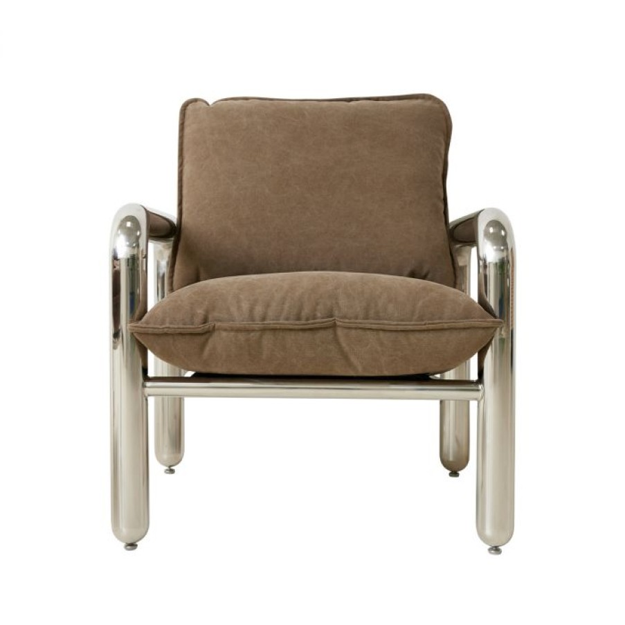 Mobilier Voltex | Fauteuil Lounge Chrome - Hkliving