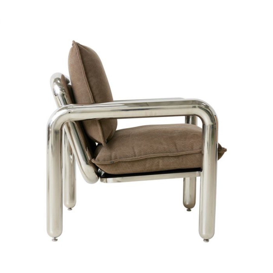 Mobilier Voltex | Fauteuil Lounge Chrome - Hkliving